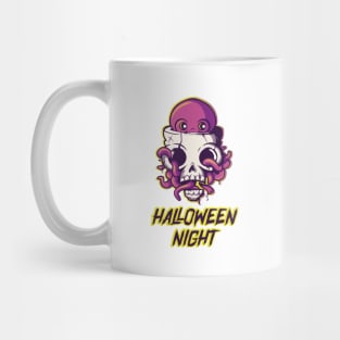 Halloween Octopus on Skull Gift Mug